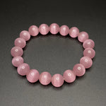 LIGHT PINK CATS EYE BRACELET - 10MM