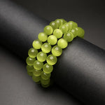 GREEN CATS EYE BRACELET - 8MM