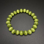 GREEN CATS EYE BRACELET - 8MM