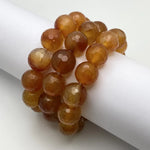 CARNELIAN DIAMOND CUT BRACELET - 14MM