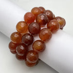 CARNELIAN DIAMOND CUT BRACELET - 14MM