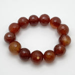 CARNELIAN DIAMOND CUT BRACELET - 14MM