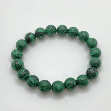 RECONSTITUTED MALACHITE BRACELET - 10MM