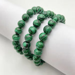 RECONSTITUTED MALACHITE BRACELET - 8MM