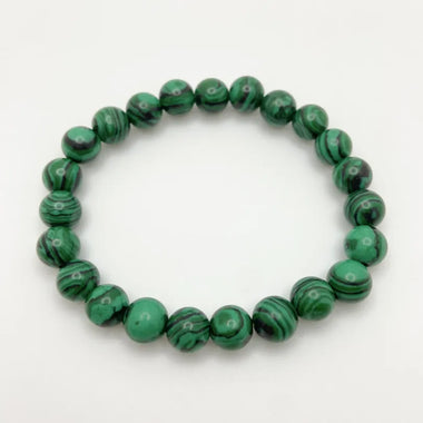 RECONSTITUTED MALACHITE BRACELET - 8MM