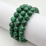 RECONSTITUTED MALACHITE BRACELET - 8MM