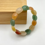 MIXED COLORED AGATE BANGLE (ROUND)