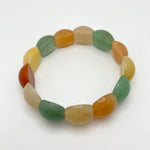 MIXED COLORED AGATE BANGLE (ROUND)